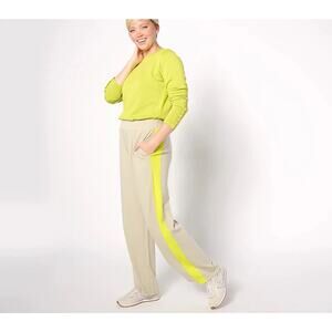 Studio Park x Kerstin Lindquist Side Stripe Knit Pant Driftwood Size XLT A628902